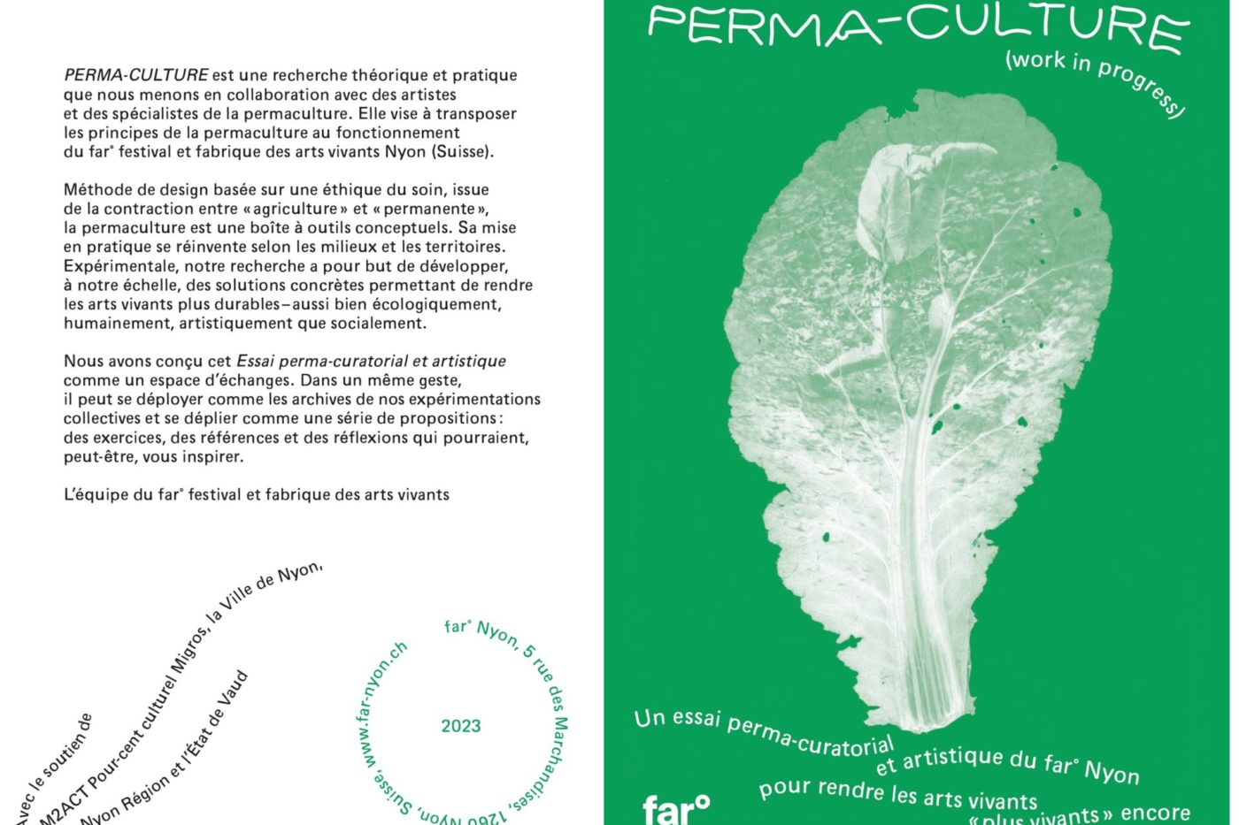 Page de couverture et page de fin de la publication.